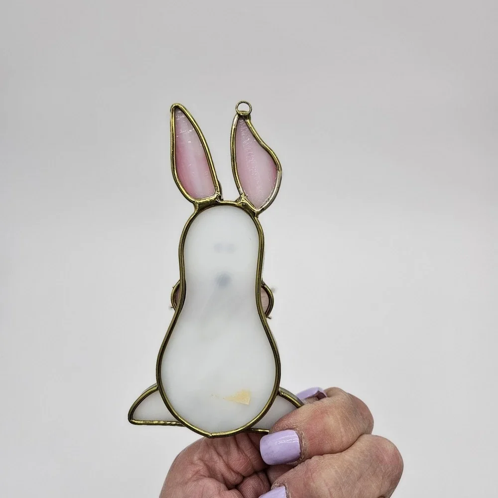 Vintage Rabbit / Bunny Suncatcher Cottagecore Adorable